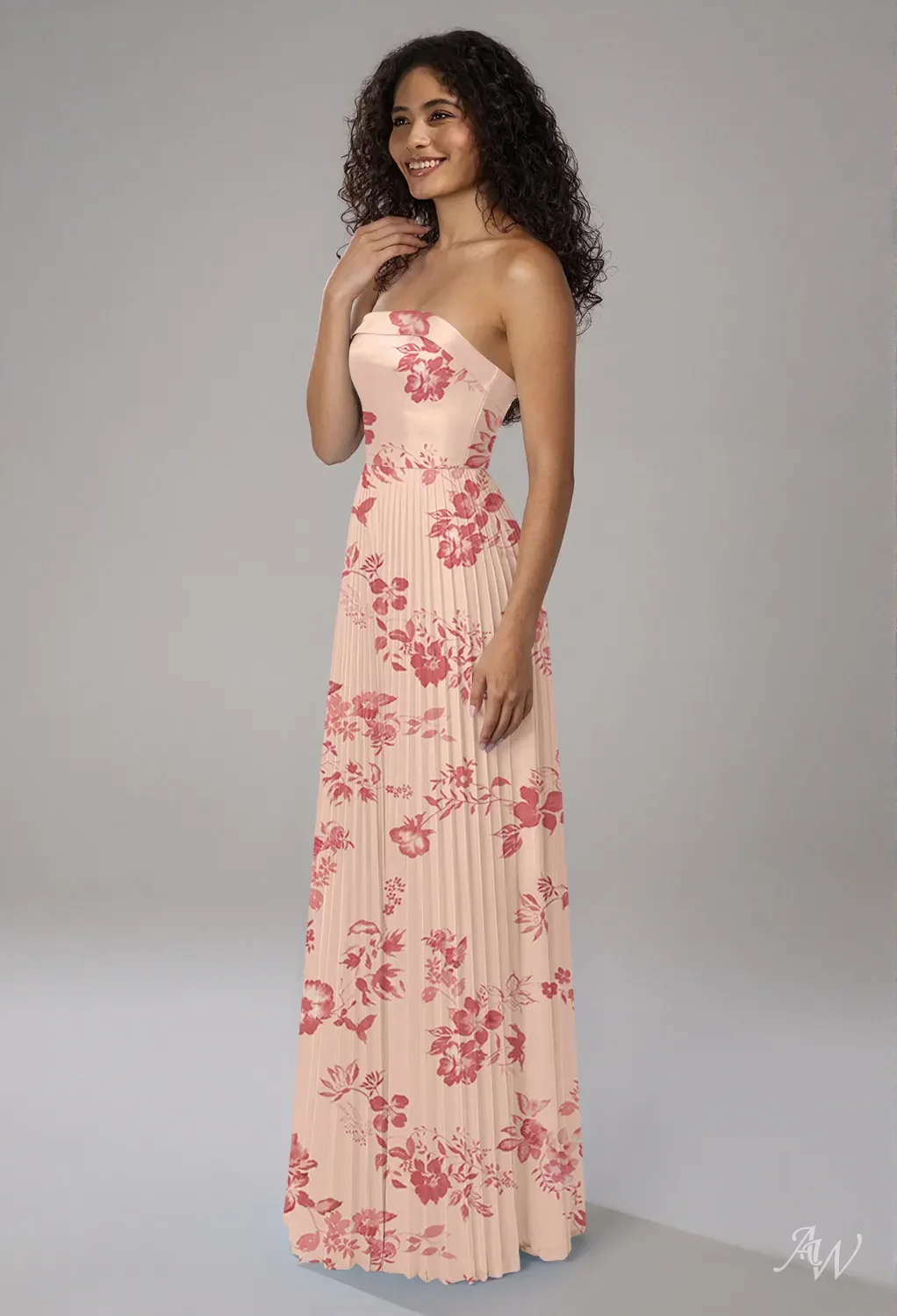 【ジェーンマープル】2025AW■ AllYou Need Is Loveドレス AW Valerie Dress, Dusty Rose Satin Charmeuse Floor Length Straight